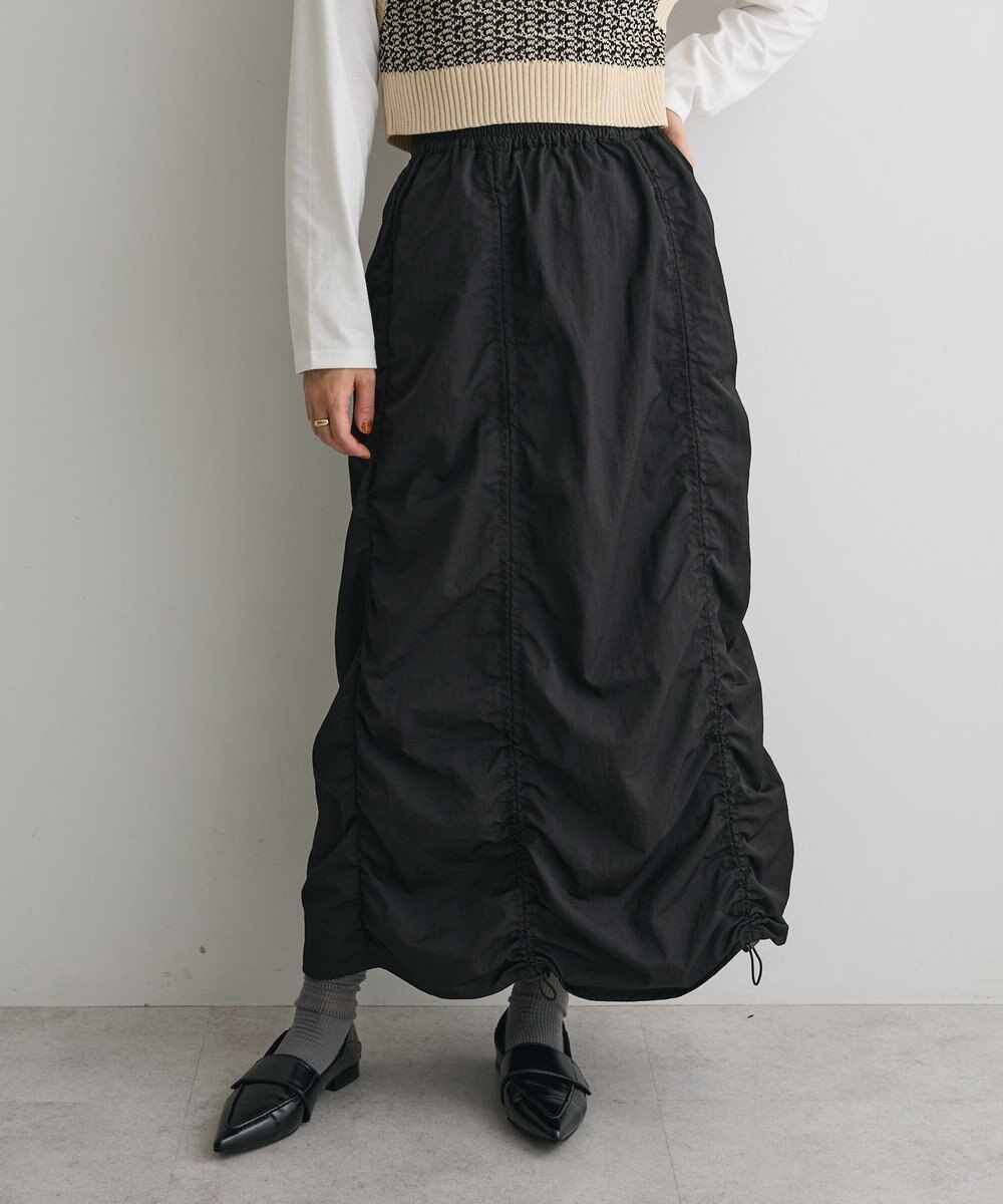 CRAFT STANDARD BOUTIQUE ドロストシャーリングデザインスカート 