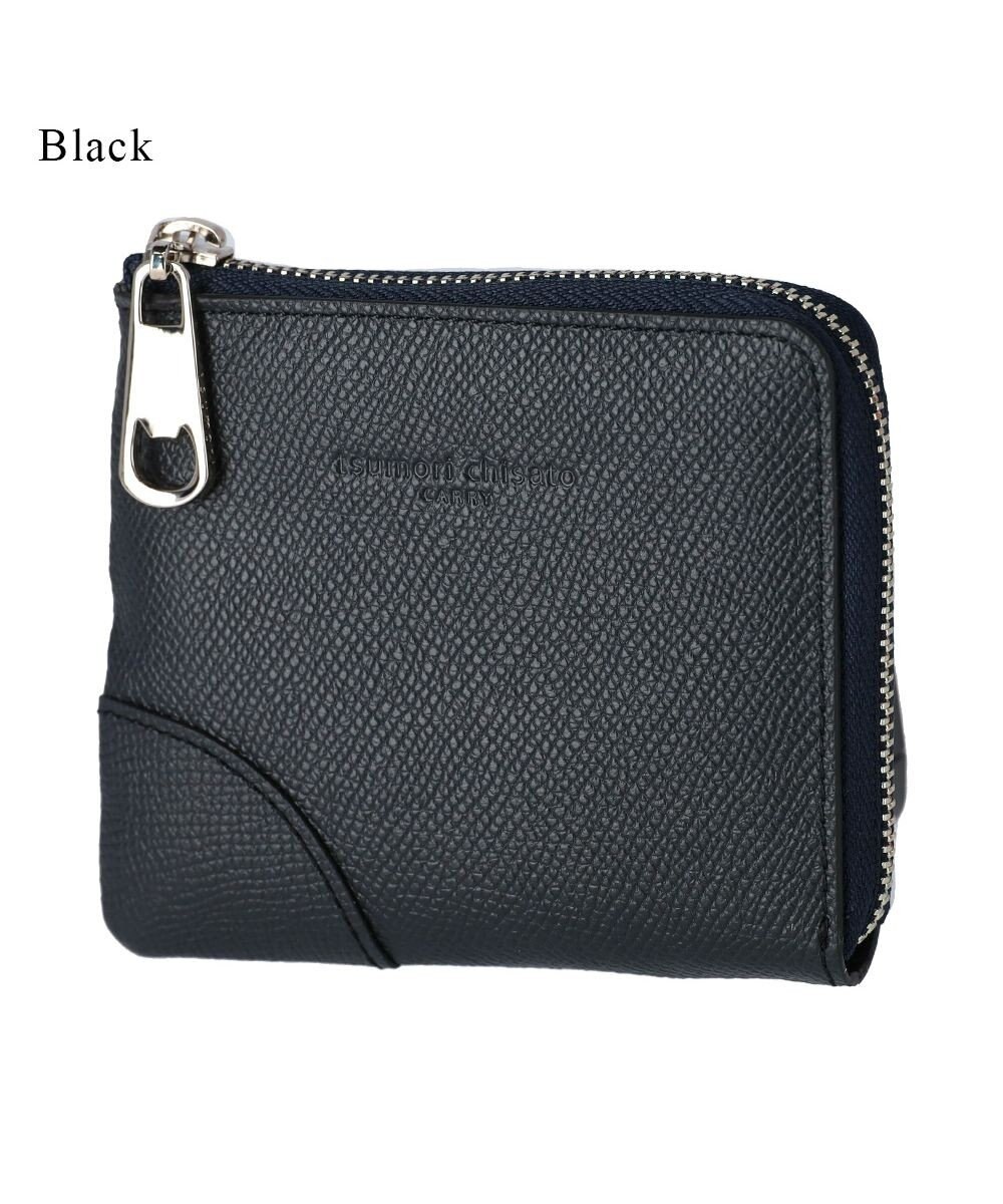 tsumori chisato CARRY ラックスtcネーム 2つ折り財布 L字ファスナー ミニ財布 