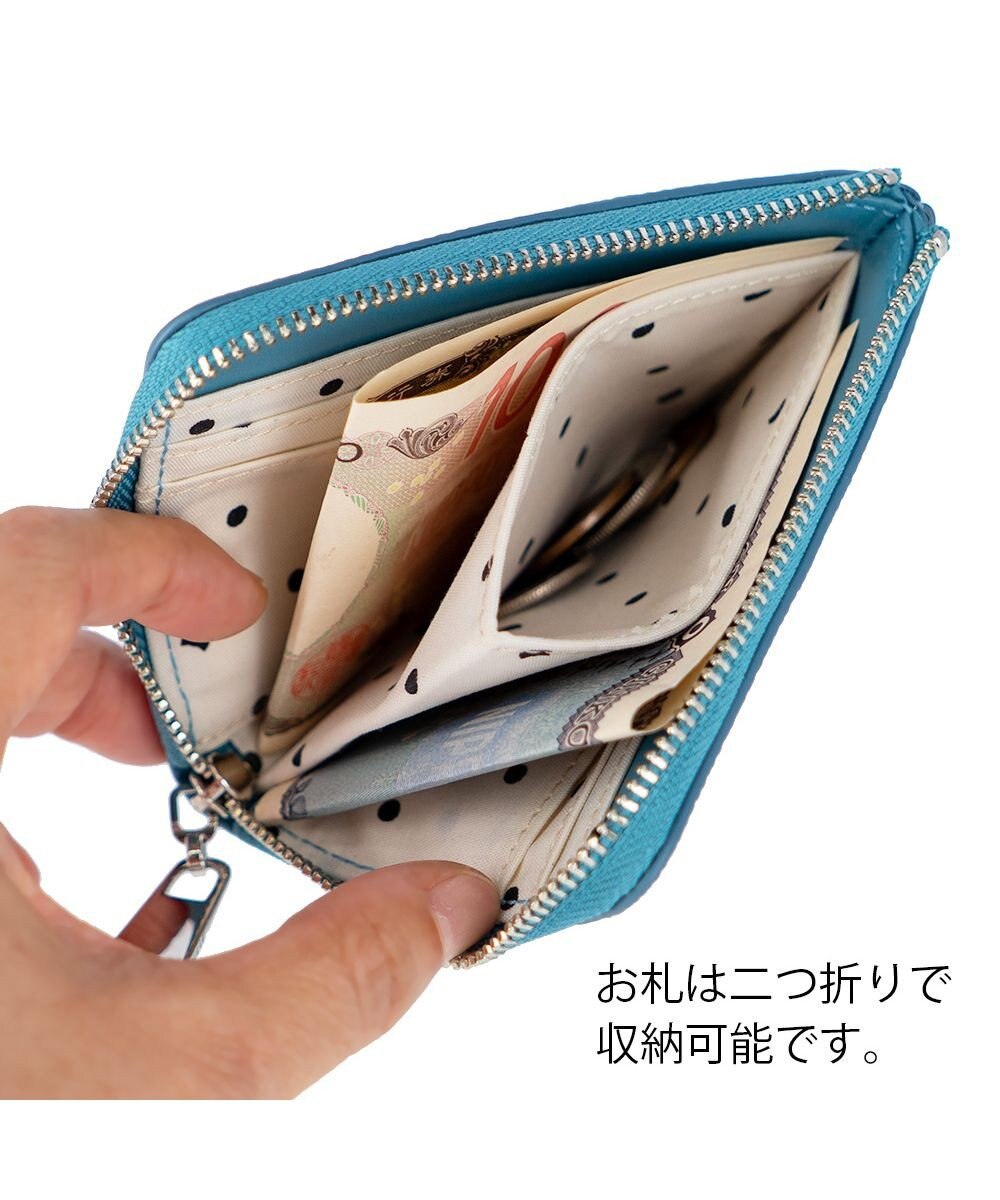tsumori chisato CARRY ラックスtcネーム 2つ折り財布 L字ファスナー ミニ財布 