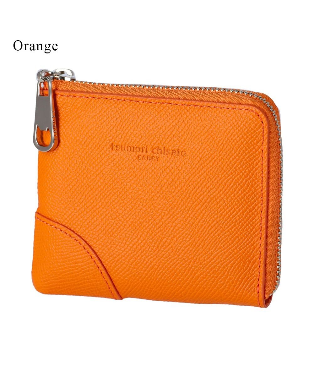 tsumori chisato CARRY ラックスtcネーム 2つ折り財布 L字ファスナー ミニ財布 