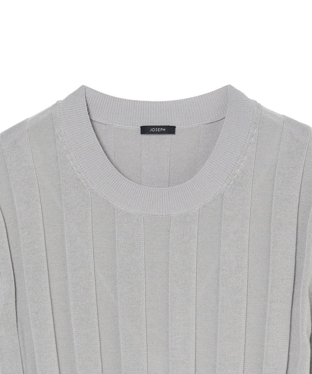 JOSEPH 【WEB&OUTLET限定・洗える】コットンシルクリブ　ラウンドネックニットティー 