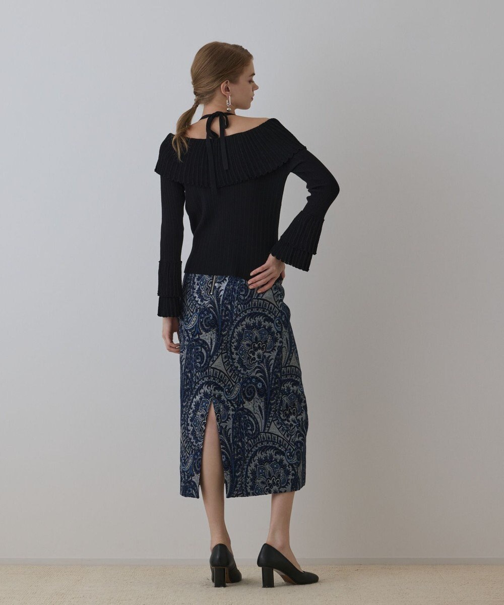 GRACE CONTINENTAL ラメペイズリージャガードスカート 