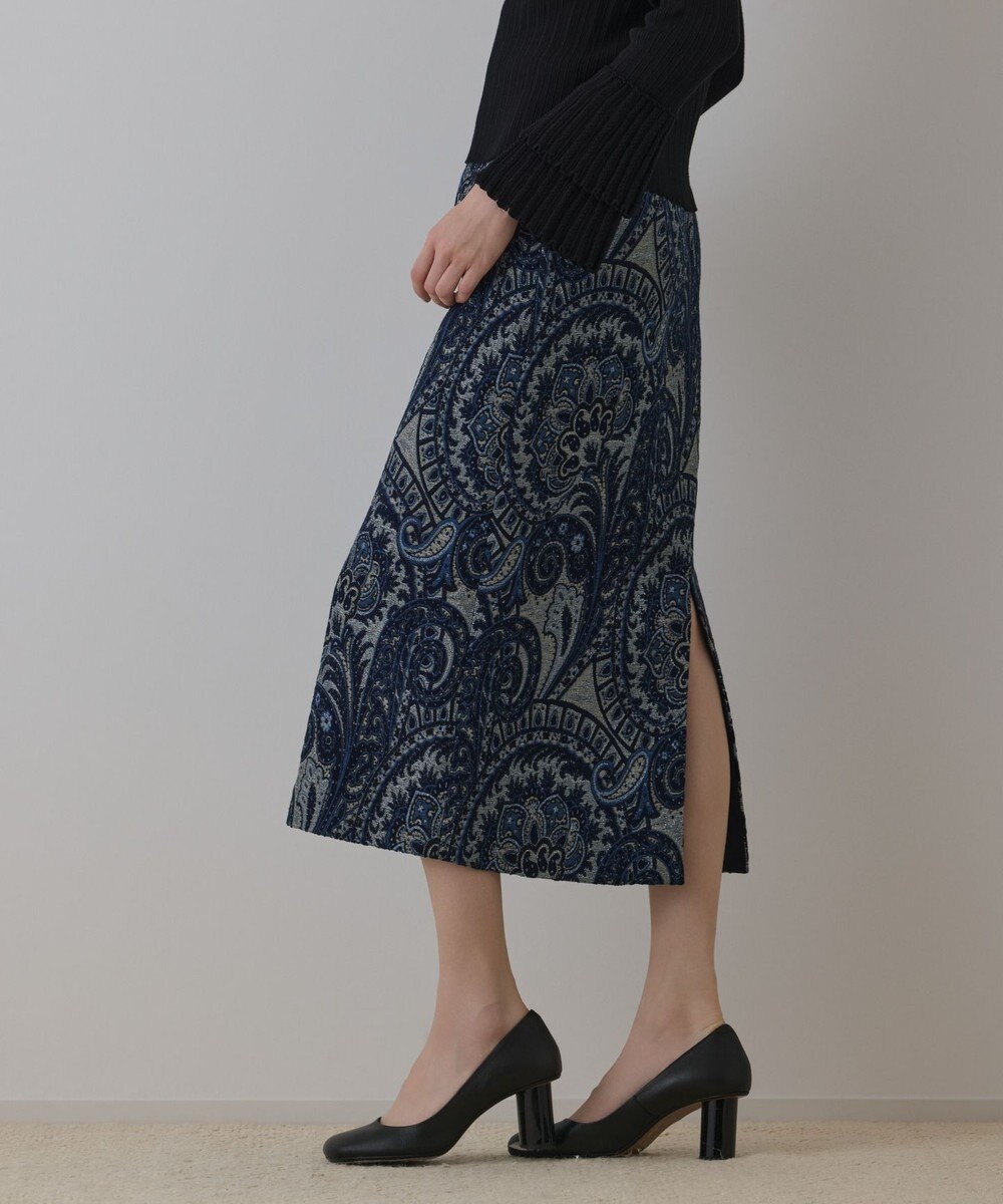 GRACE CONTINENTAL ラメペイズリージャガードスカート 