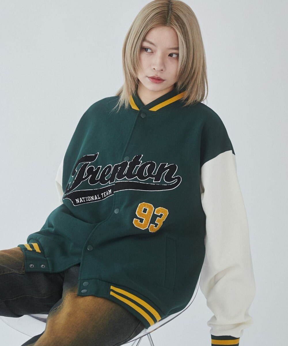 WEGO 【ユニセックス着用ITEM/MLサイズ展開】サガラワッペンスウェットスタジャン 