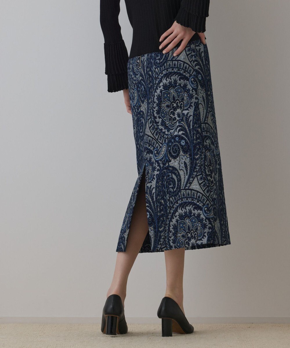 GRACE CONTINENTAL ラメペイズリージャガードスカート 