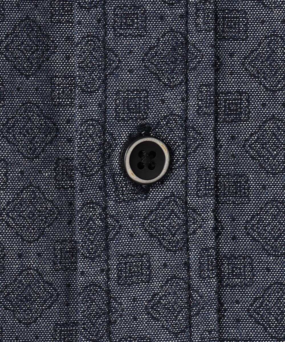 JOSEPH ABBOUD 【オーガニックコットン】ダンガリープリント シャツ 