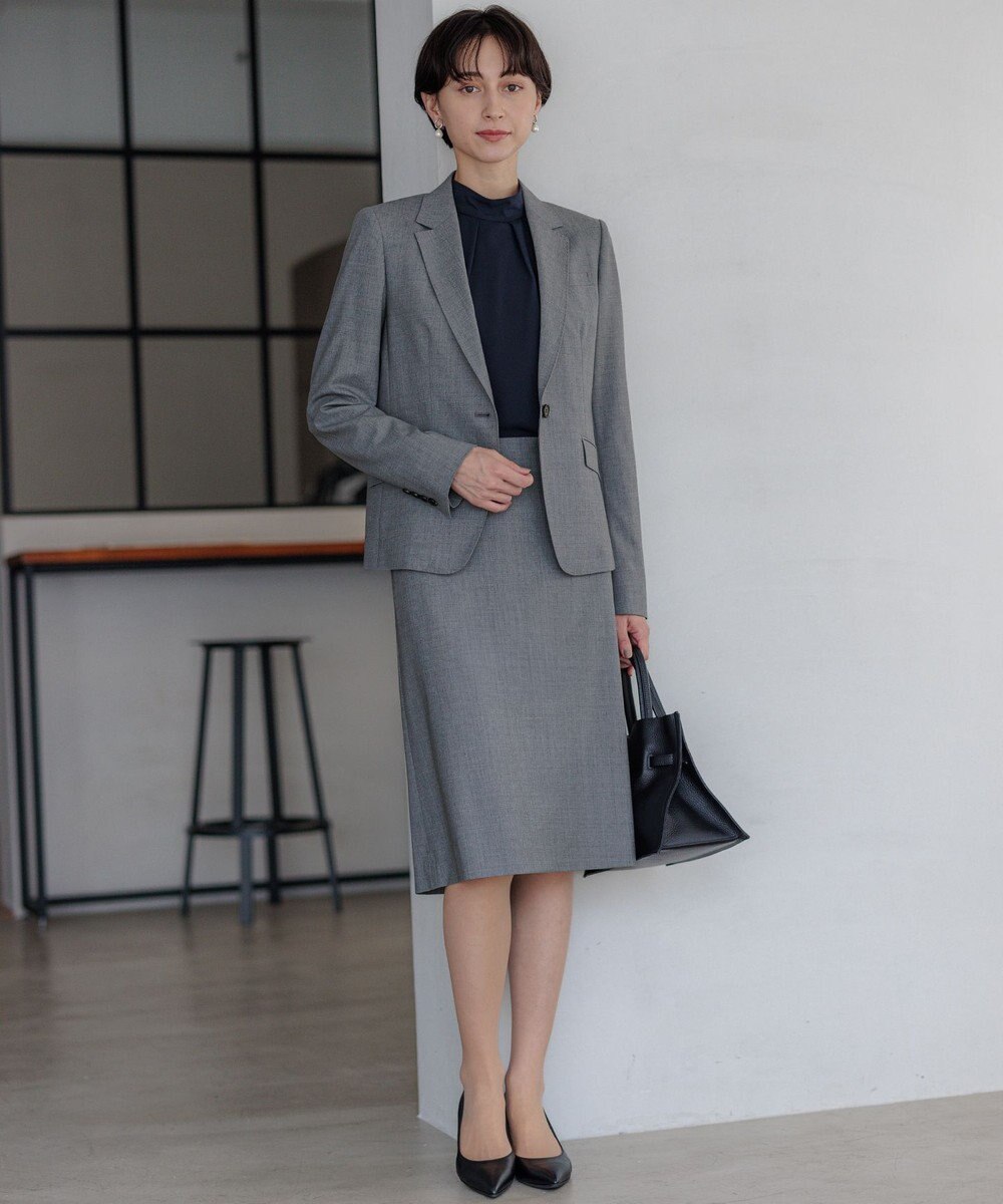 23区 【吸水速乾/UVケア/防シワ性】バックサテンアムンゼン ボウタイ付き 2WAY ブラウス 