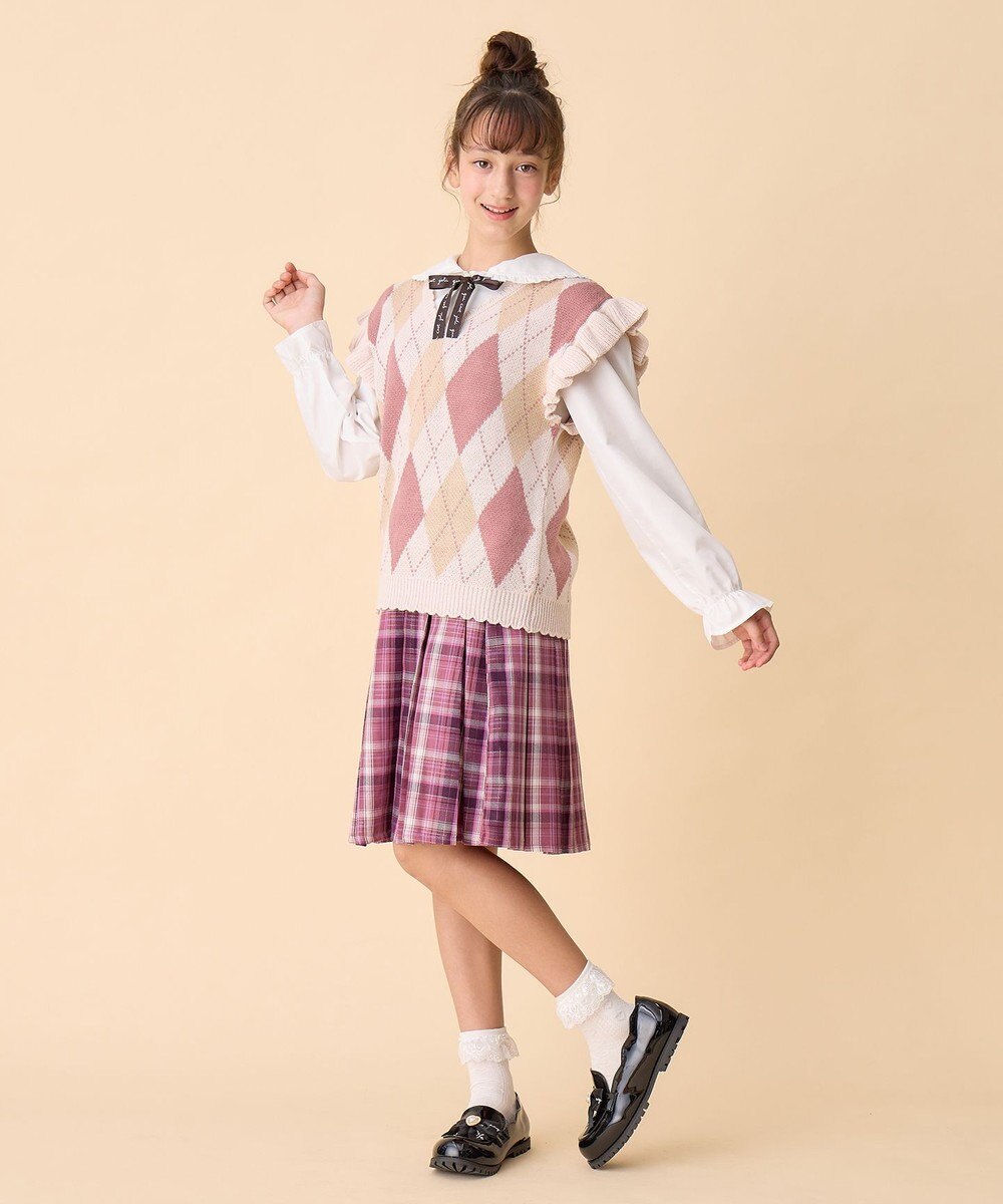 ANY KIDS アーガイル ニット ベスト 