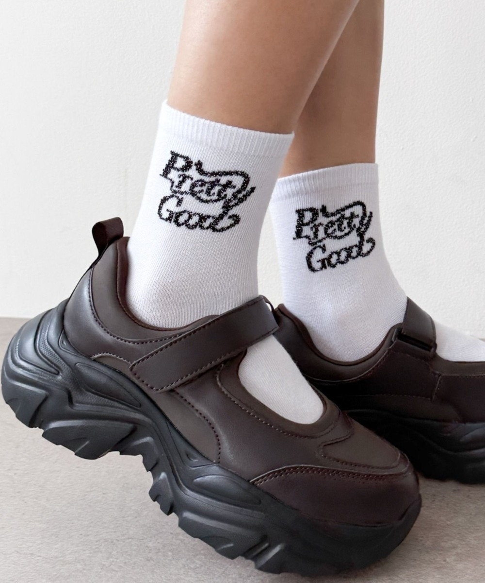 WEGO ラメロゴソックス 