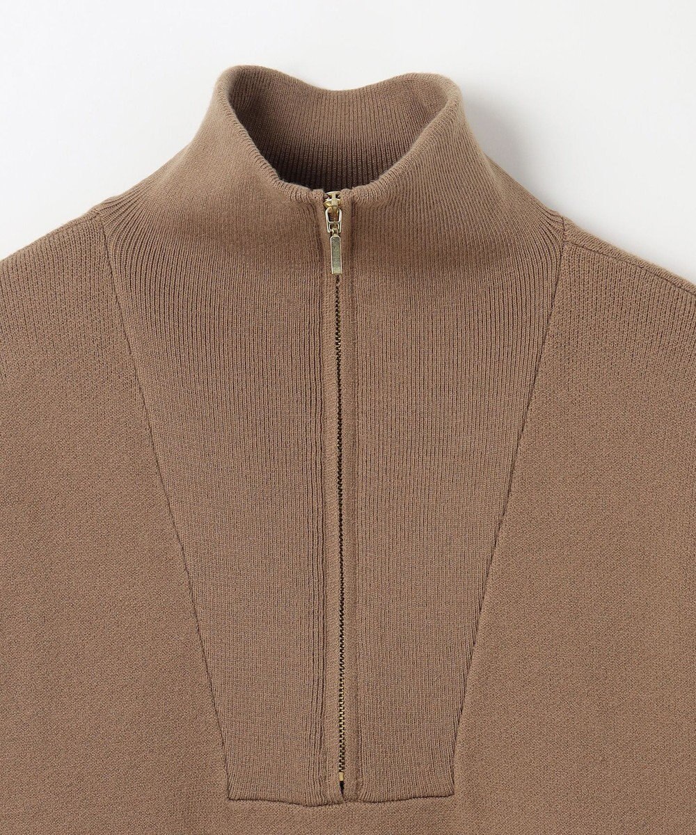 ANY スウェットライクハーフジップニット 