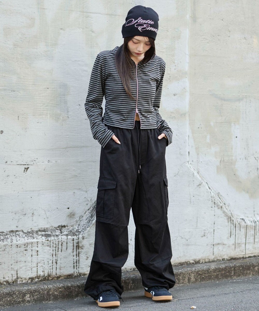 WEGO 【ウエストゴム/XSSMサイズ展開】ツイルイージーカーゴパンツ 