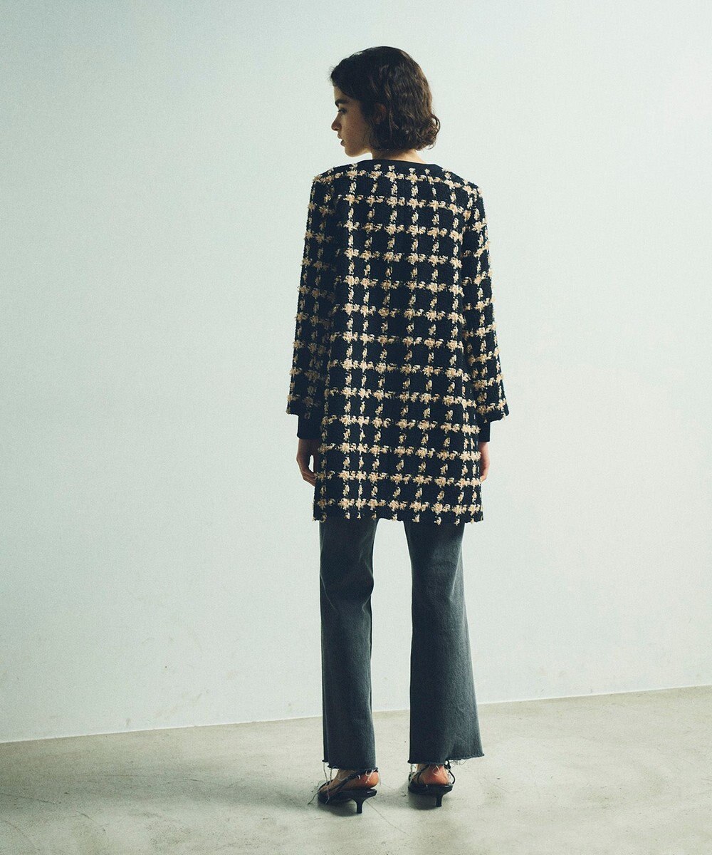 GRACE CONTINENTAL フェザーチェックツイードコート 