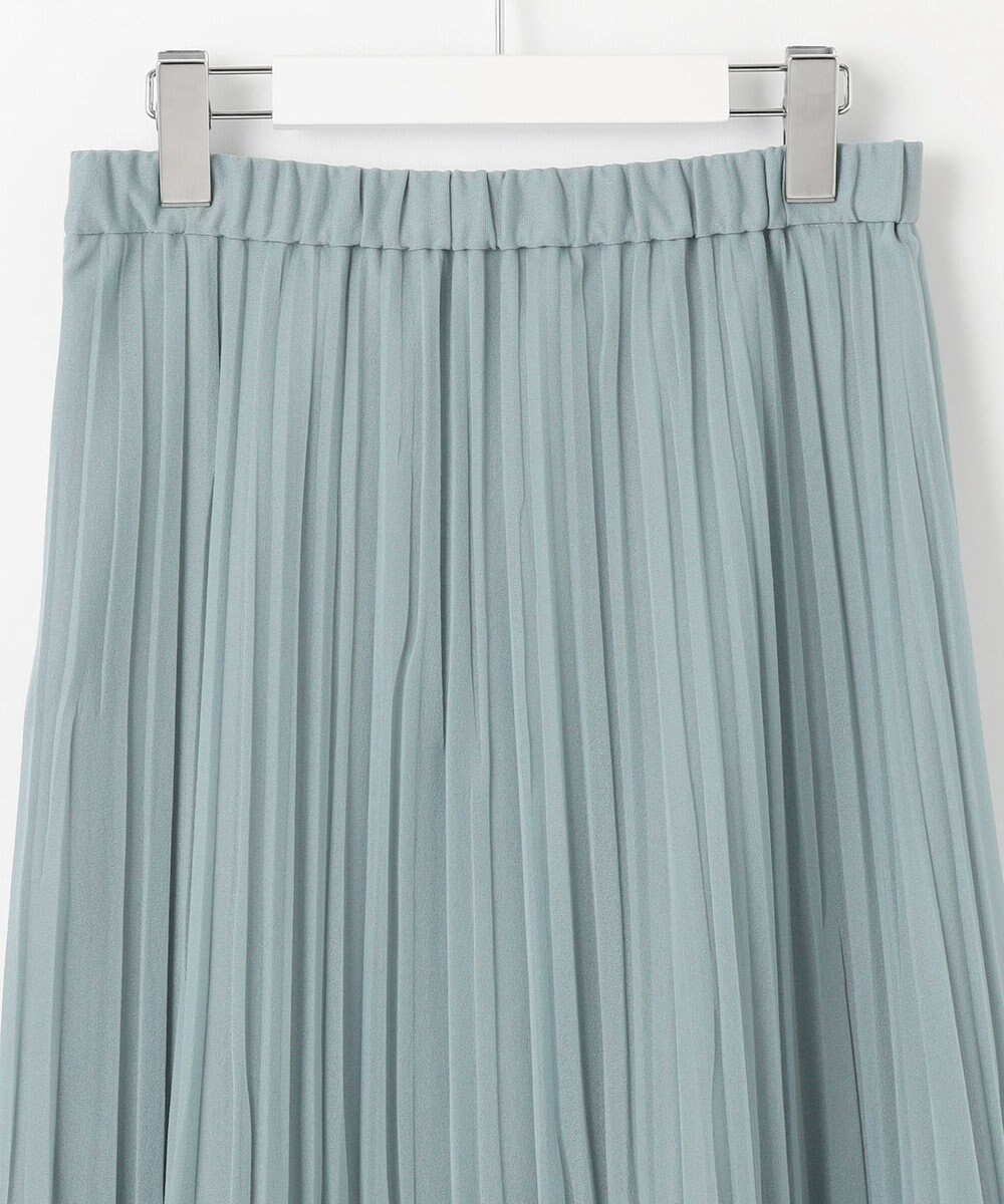 J.PRESS LADIES L 【洗える】オーガンジートリコット プリーツ スカート 