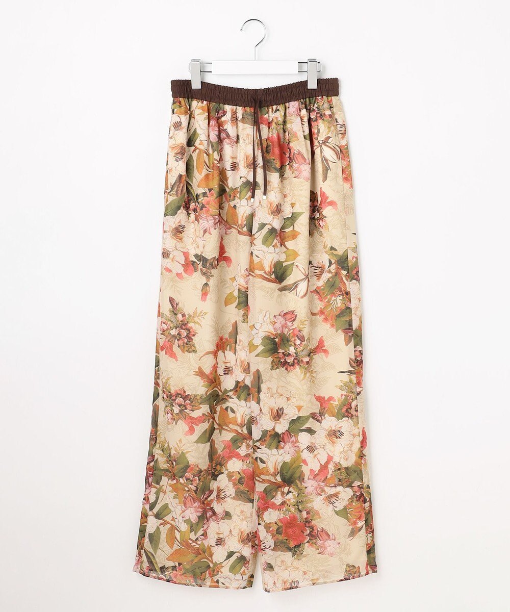 自由区 ボタニカルプリントドロスト パンツ 