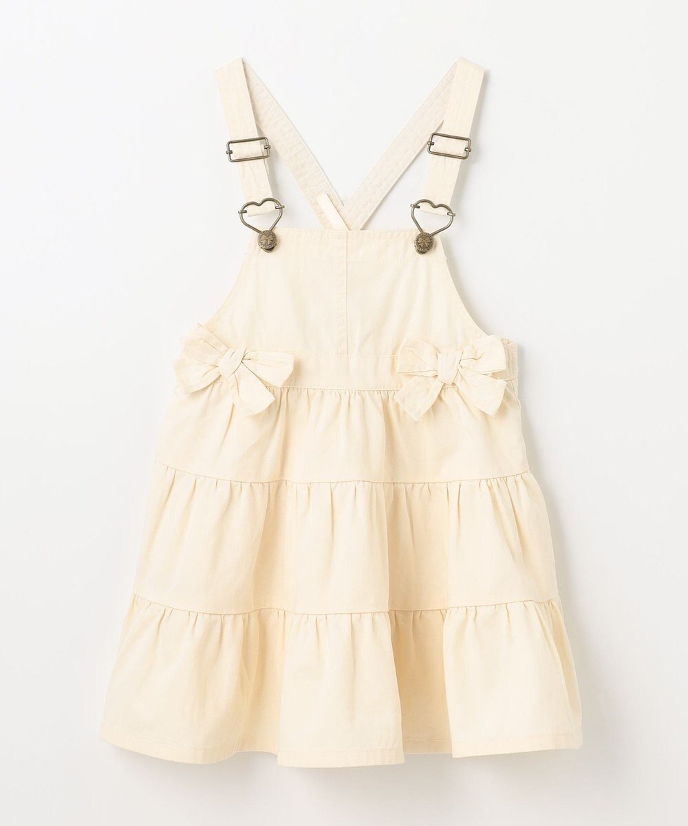 ANY KIDS ティアード デニムジャンパースカート 