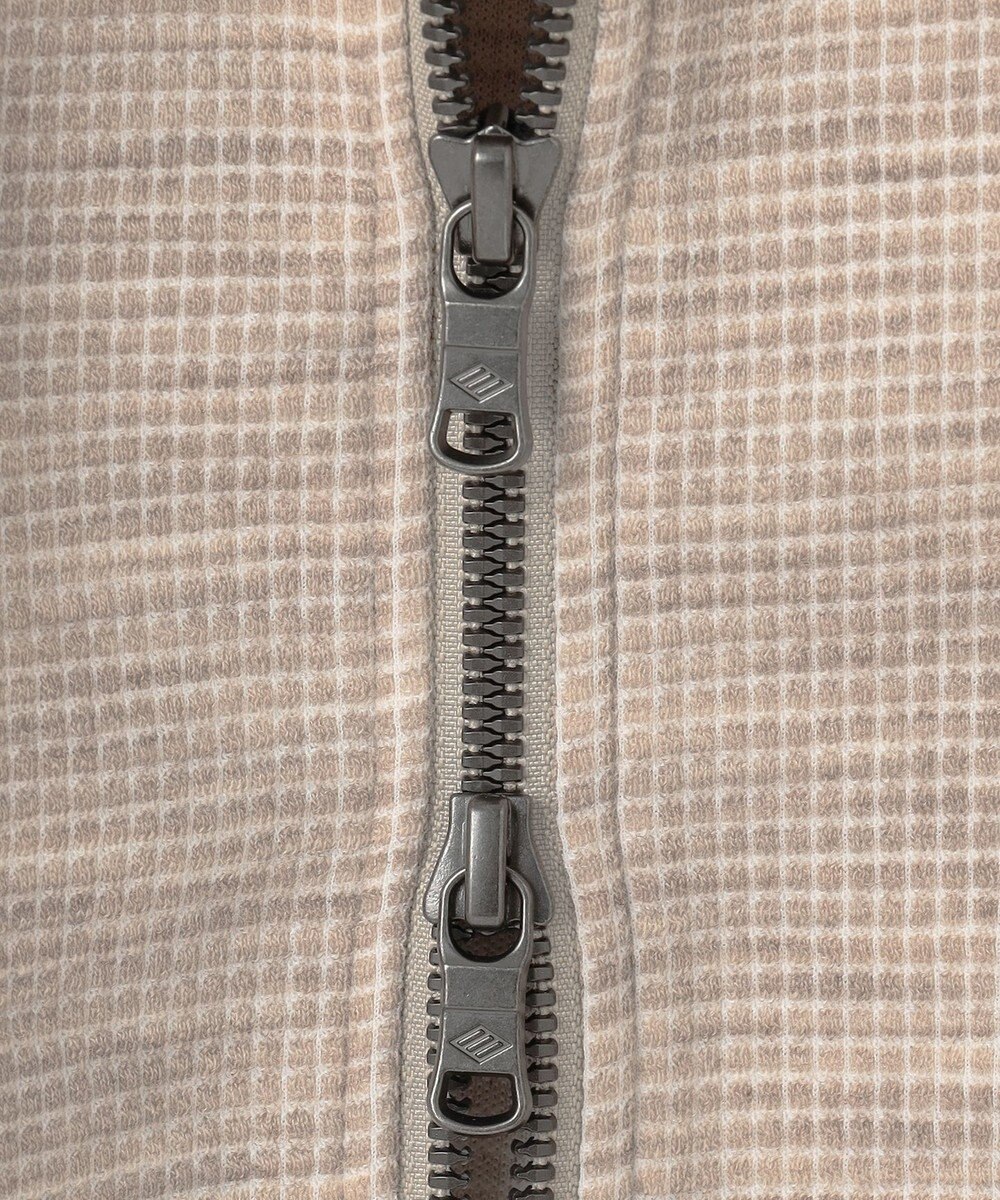 JOSEPH ABBOUD 【ストレッチ/ソフト/洗える/JAPANファブリック】ウールブロックピケ スタンドジップ アウター 