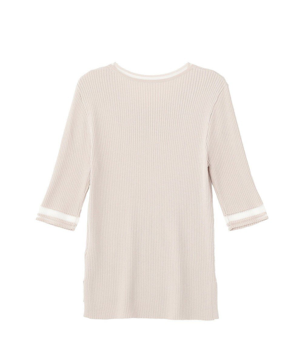 YECCA VECCA シアーMIX5分袖ニット 