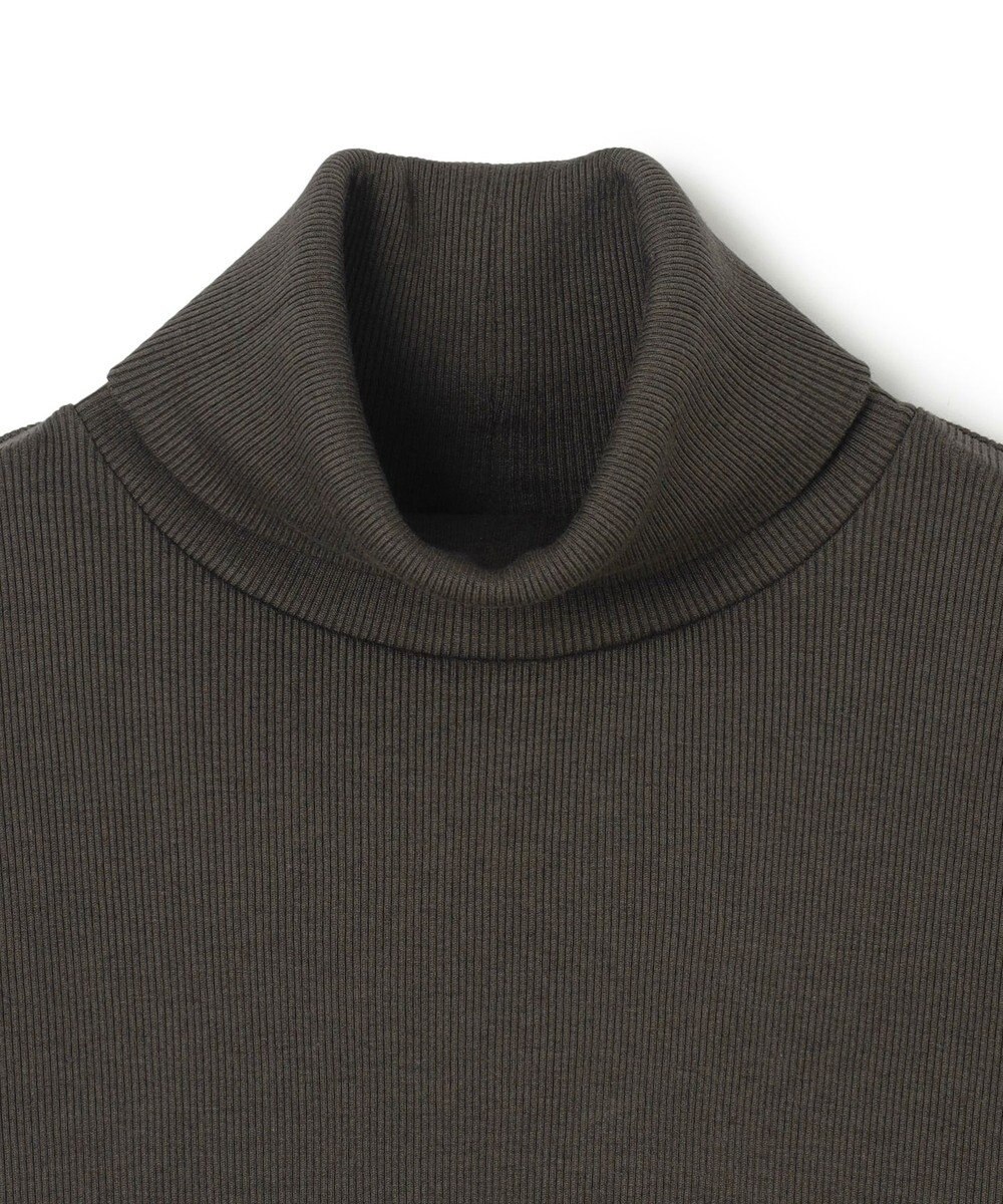 BEIGE， 【BEIGE,ecru/WEB限定・洗える】RIB TOPS /  コットンシルクハイネックトップス 
