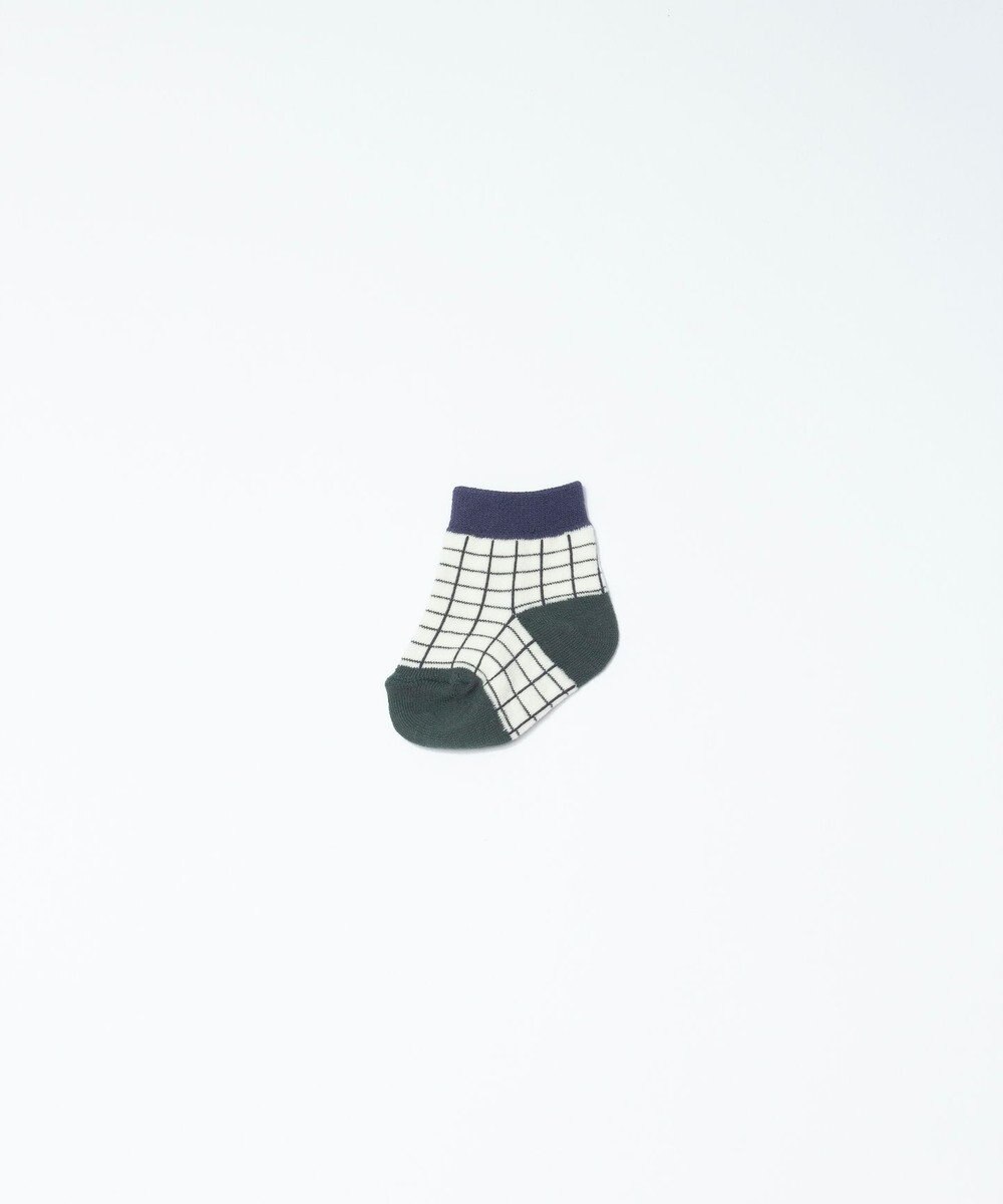 TRICOTE CHECK STRIPE SOCKS SET OF 2 / BABYSOCKS 2piece  (BABY) 