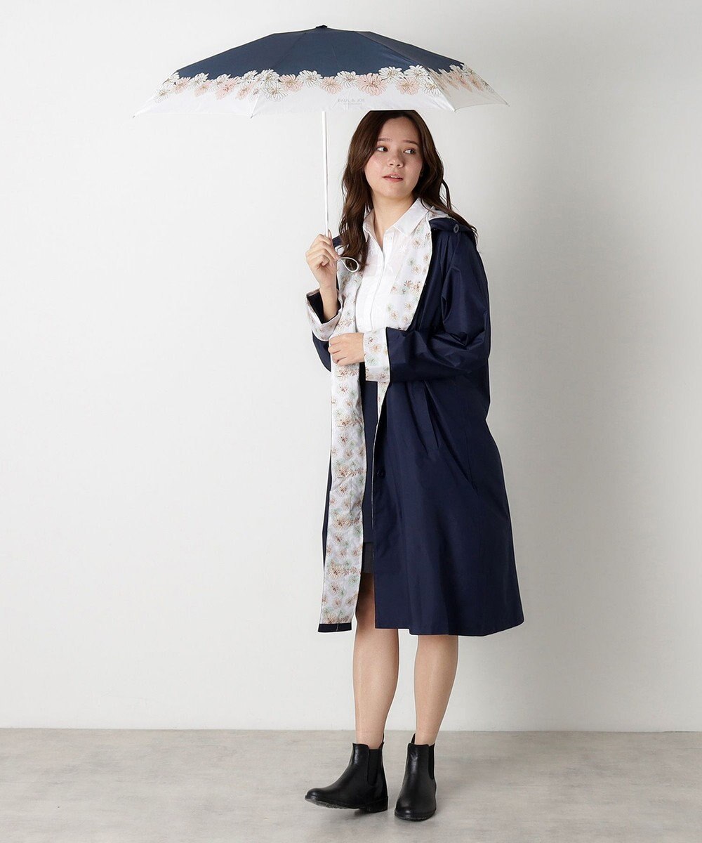 MOONBAT 【UVカット/コンパクト】ポール & ジョー (PAUL & JOE ACCESSOIRES) 折りたたみ雨傘 クリザンテーム 