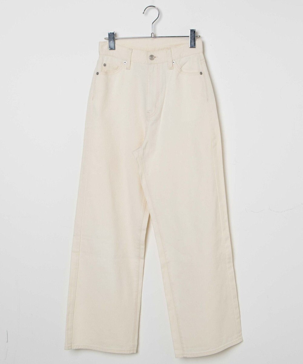 WEGO カラーウエストフィットワイドストレートパンツ 