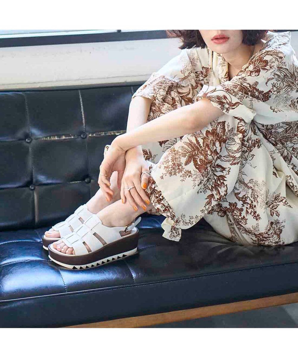 MODE ET JACOMO <MODE ET JACOMO>厚底グルカデザインウエッジサンダル 