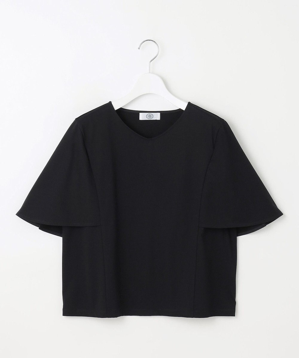 J.PRESS LADIES 【洗える・接触冷感】プレーティングジャージー ケープ風 カットソー 