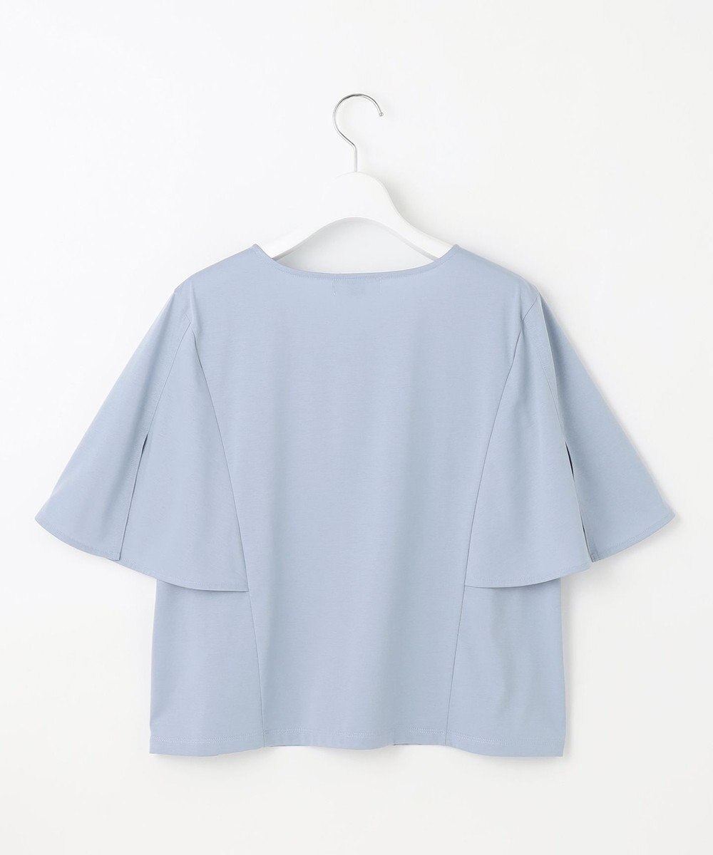 J.PRESS LADIES 【洗える・接触冷感】プレーティングジャージー ケープ風 カットソー 