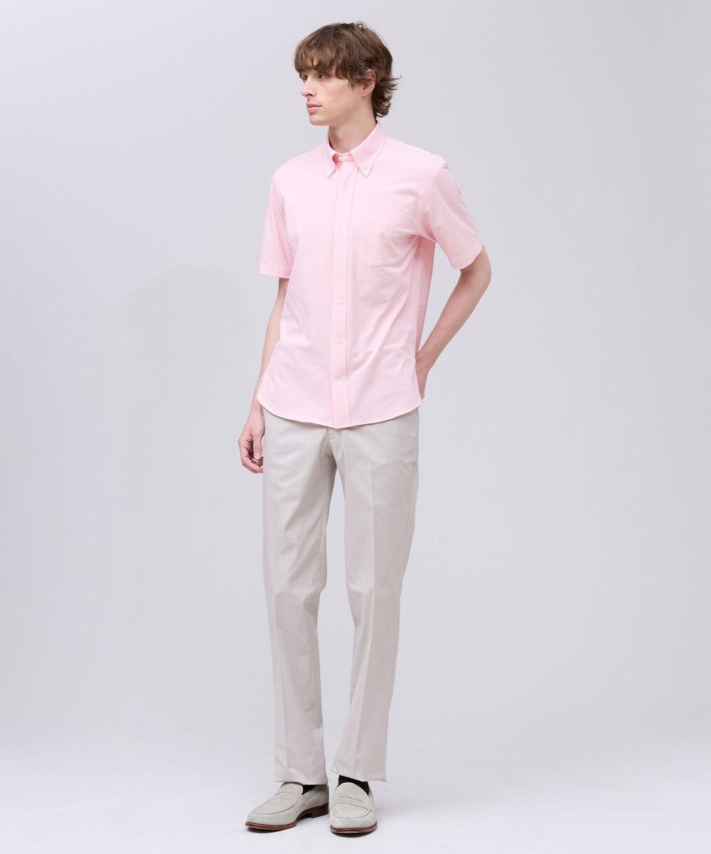 J.PRESS MEN 【吸水速乾 / 抗菌防臭 / 遮熱 / 防シワ】【J.PRESS OXFORD JERSEY】カノコインレイ半袖 シャツ / B.D. 
