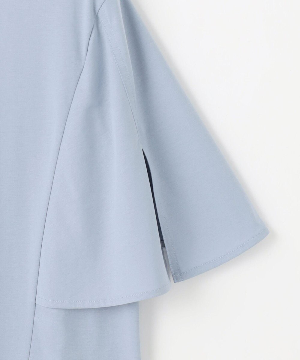 J.PRESS LADIES 【洗える・接触冷感】プレーティングジャージー ケープ風 カットソー 