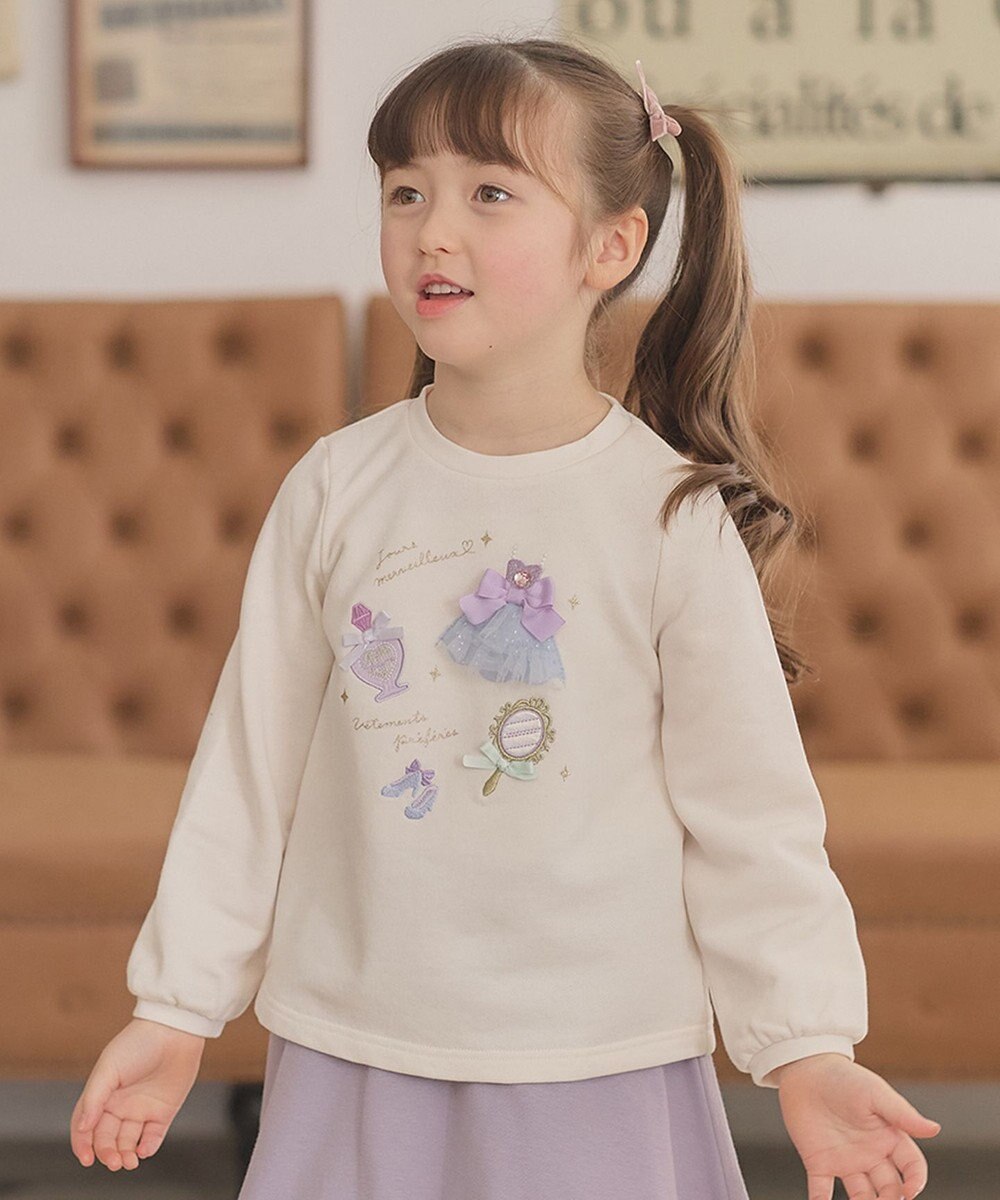 ANY KIDS 【らくっトレーナー】裏毛プリンセスデザイン トレーナー 