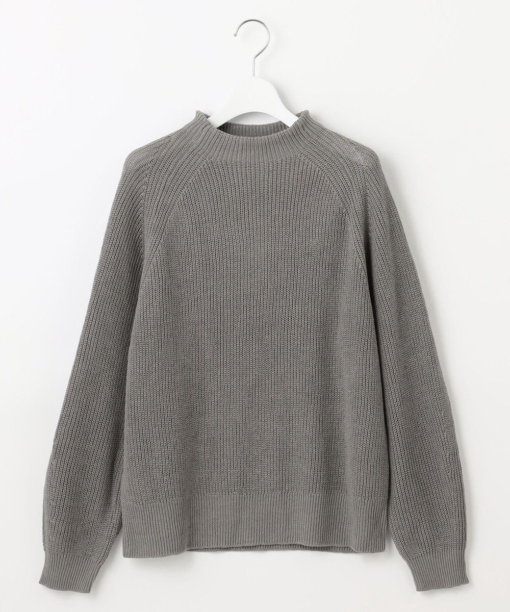 自由区 【洗える】コットンウールミドルゲージプルオーバー ニット 