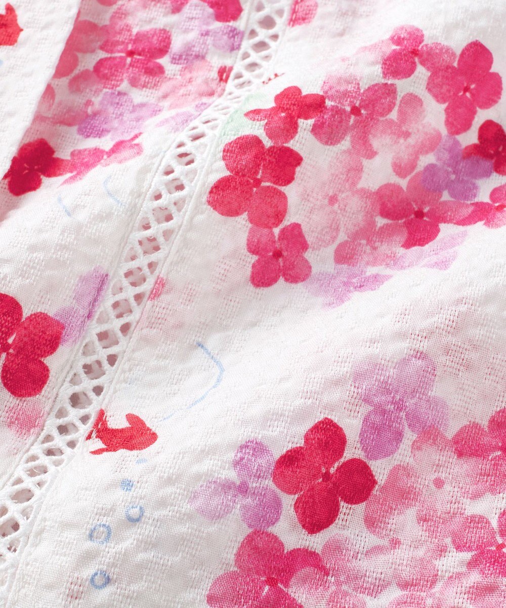 MIKI HOUSE HOT BISCUITS 【ミキハウス】【80-150cm】 アジサイ柄甚平スーツ 