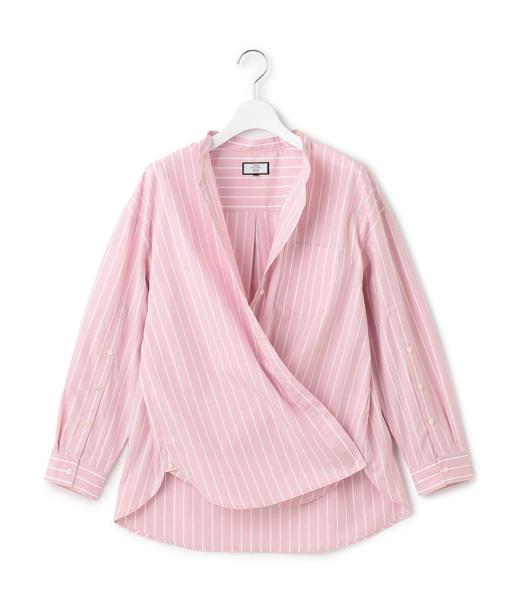 J.PRESS YORK STREET 【WOMEN】タイプライターストライプ バンドカラーシャツ 