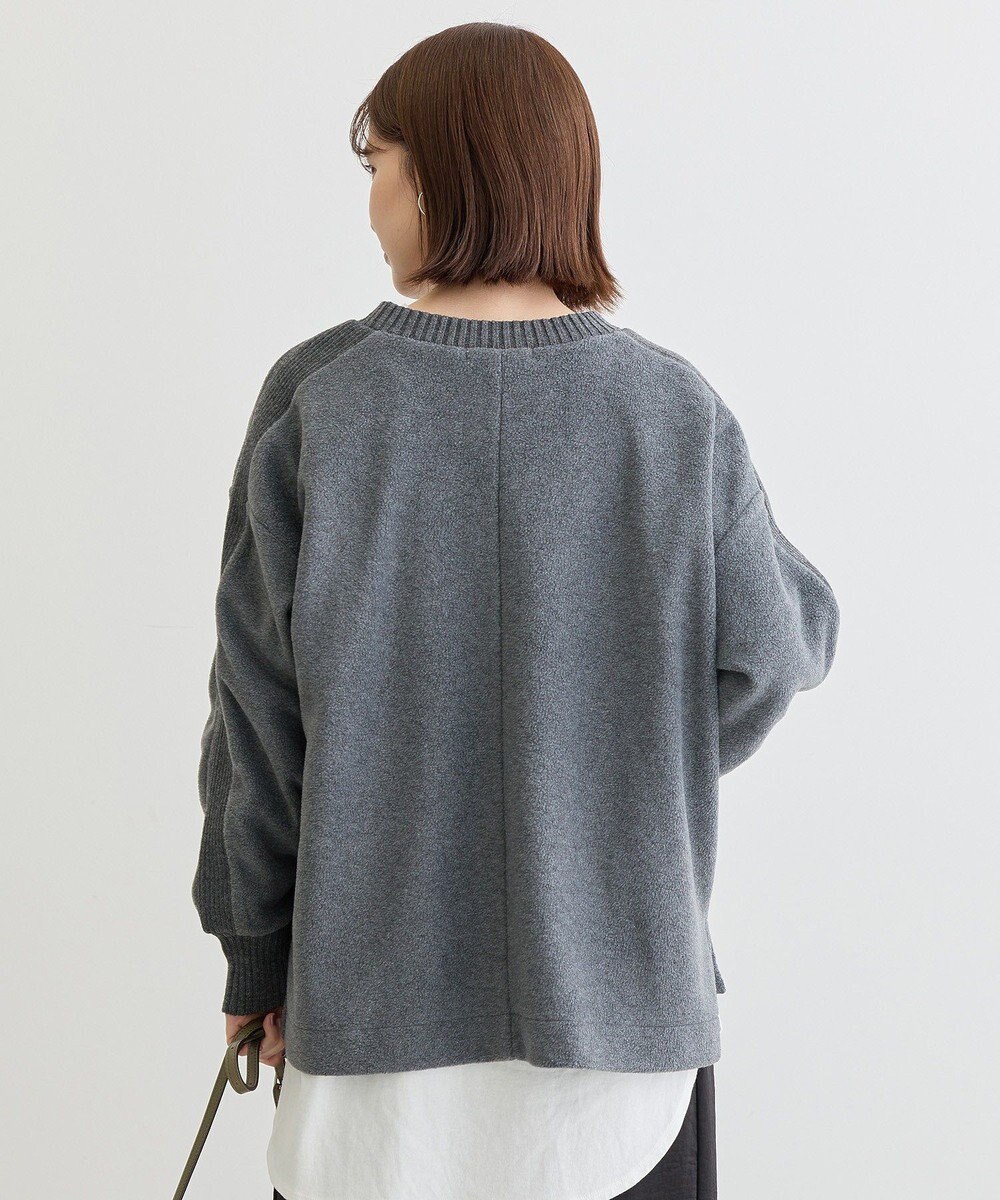 Green Parks フリース袖リブドッキングプルオーバーⅡ 