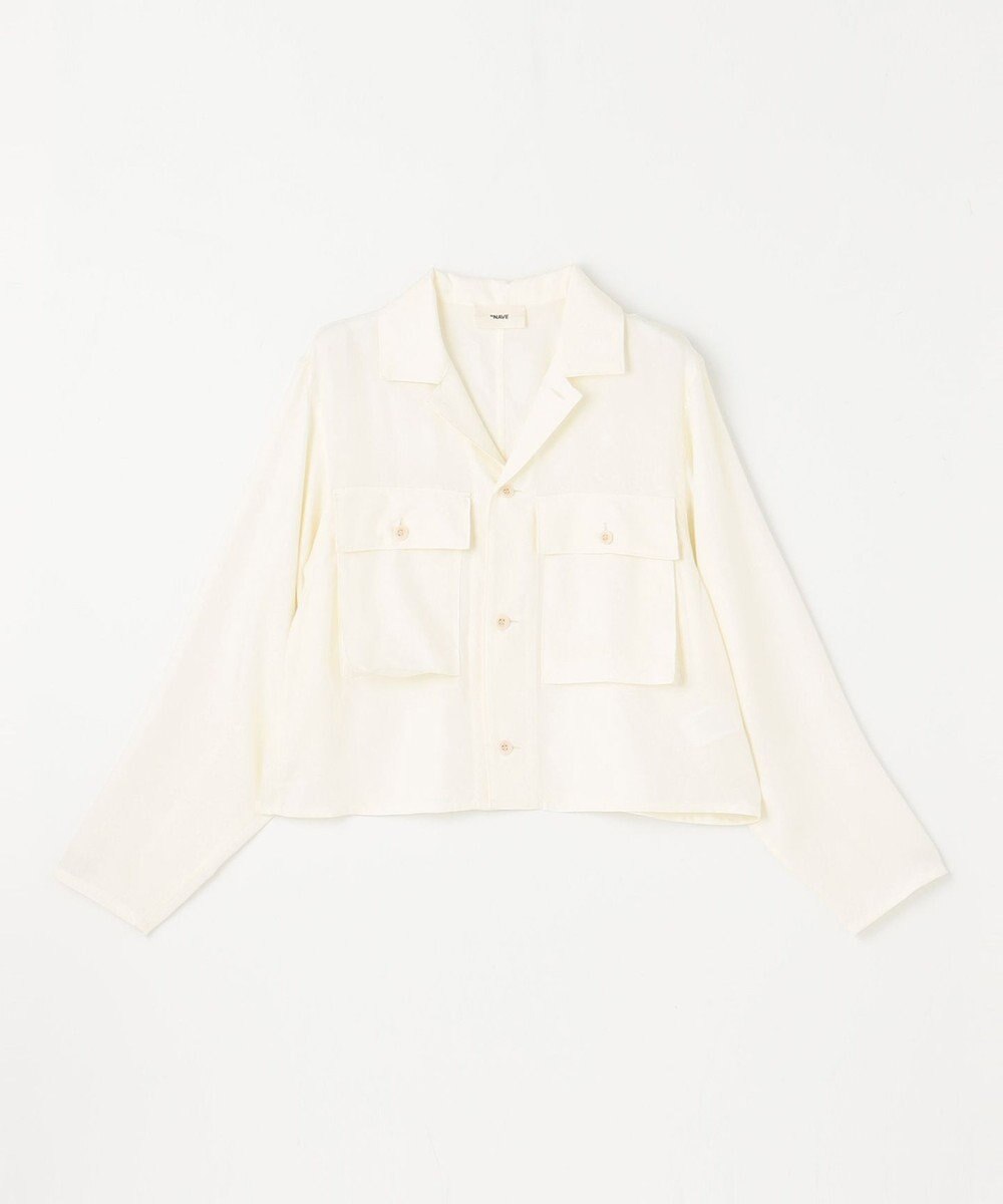 NAVE 【ReNAVE・セットアップ可/洗える/UVケア/接触冷感】フィブリルシャンブレー オープンカラーシャツ 