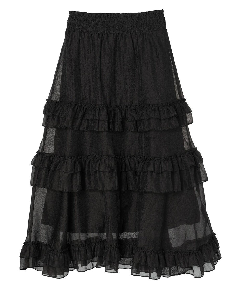 Green Parks ・ＥＬＥＮＣＡＲＥ　ＤＵＥ　シアーフリルティアードスカート 