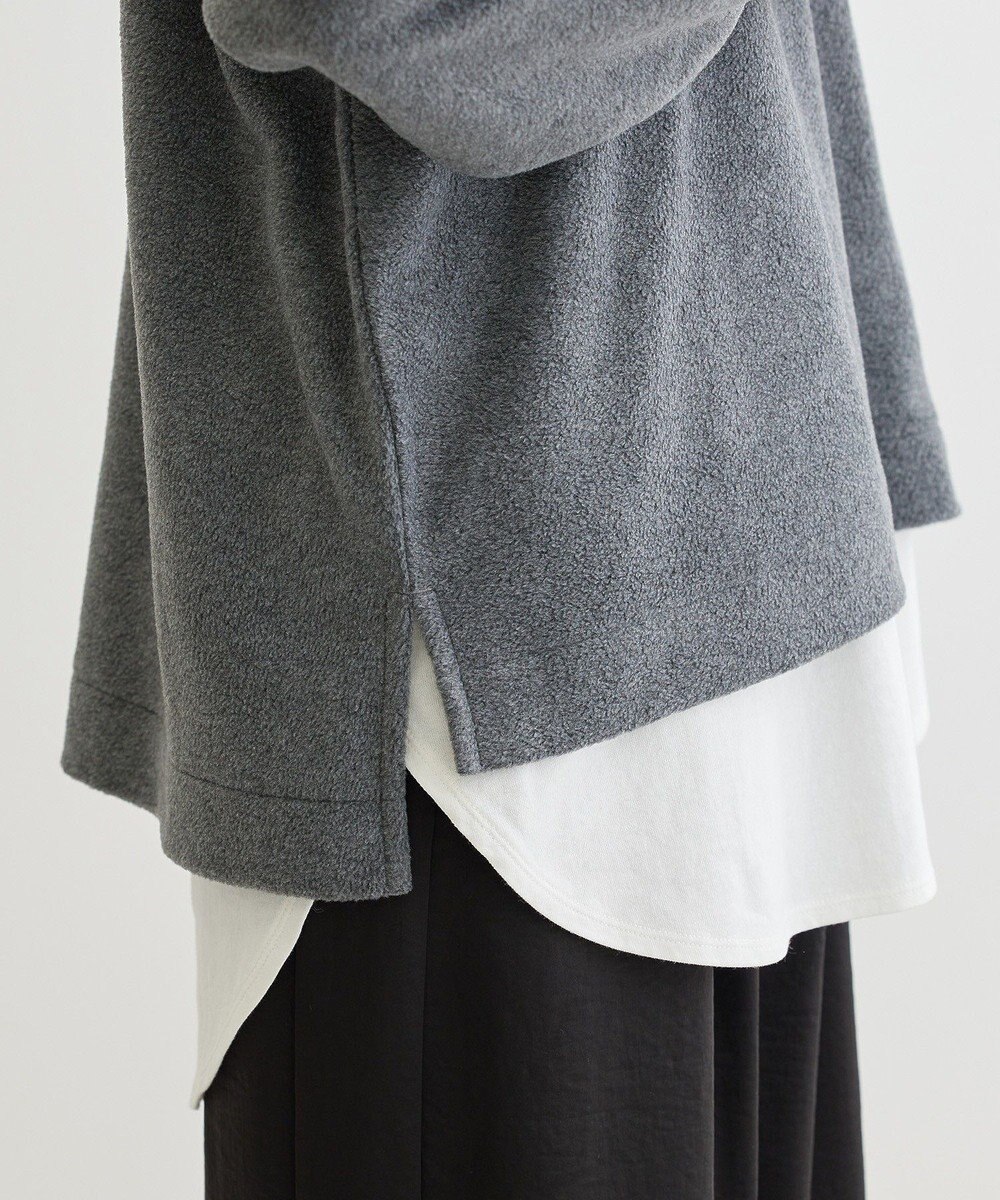 Green Parks フリース袖リブドッキングプルオーバーⅡ 