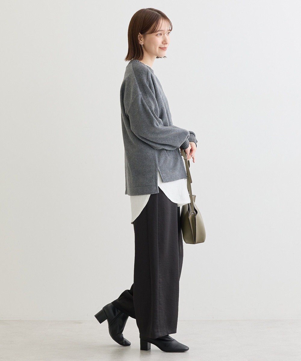 Green Parks フリース袖リブドッキングプルオーバーⅡ 