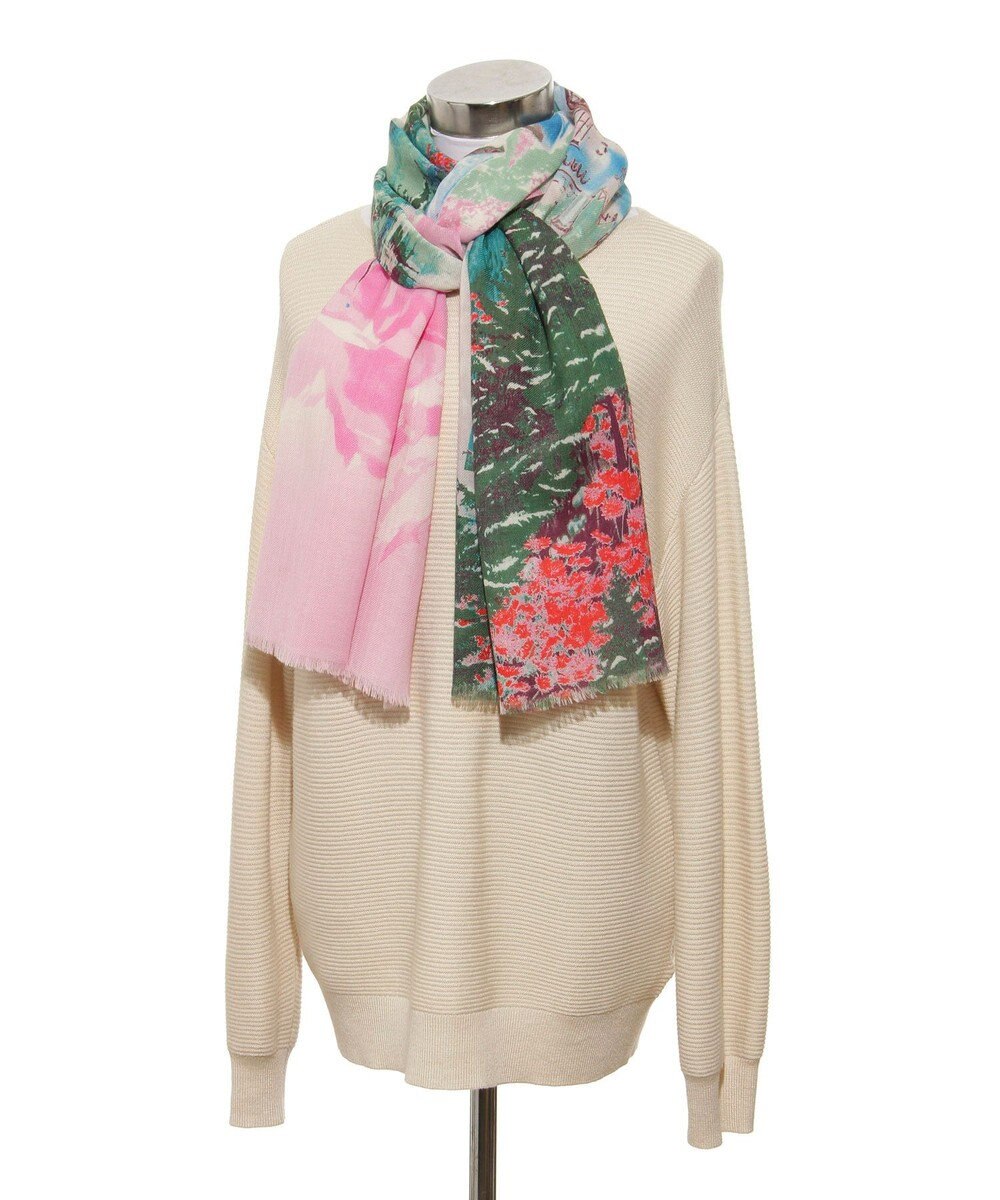 MOONBAT Hanato(ハナト) シルクウールストール ノイシュヴァンシュタイン城／幅60cm 