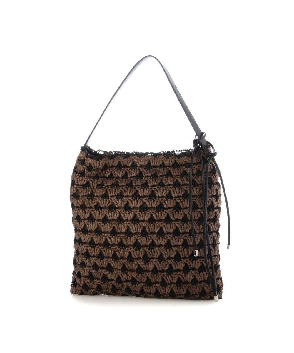 UNBILLION カシュカシュ cachecache / 配色編みワンハンドルトート カゴバッグ 