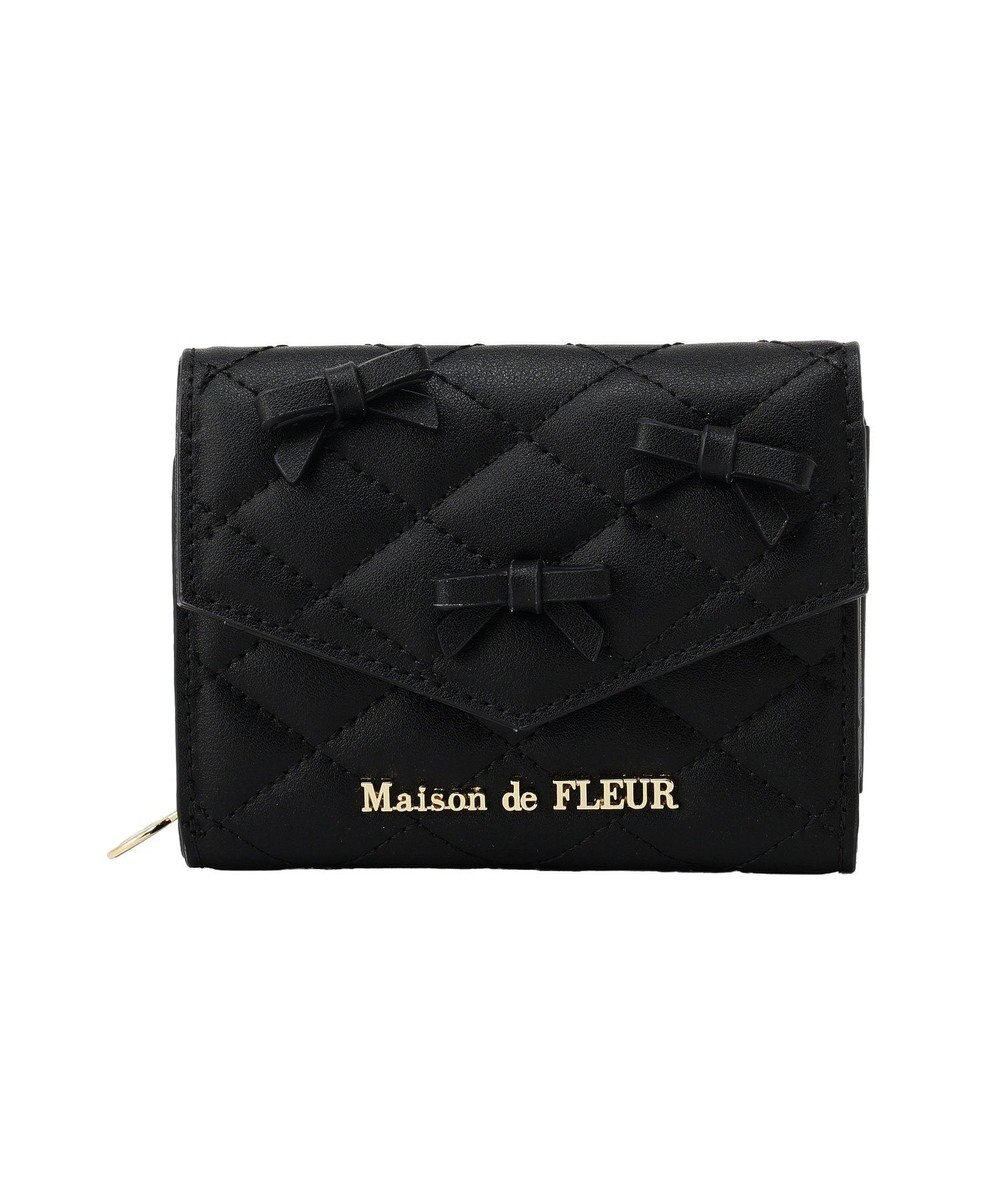 Maison de FLEUR ロンバスキルトリボンウォレット 
