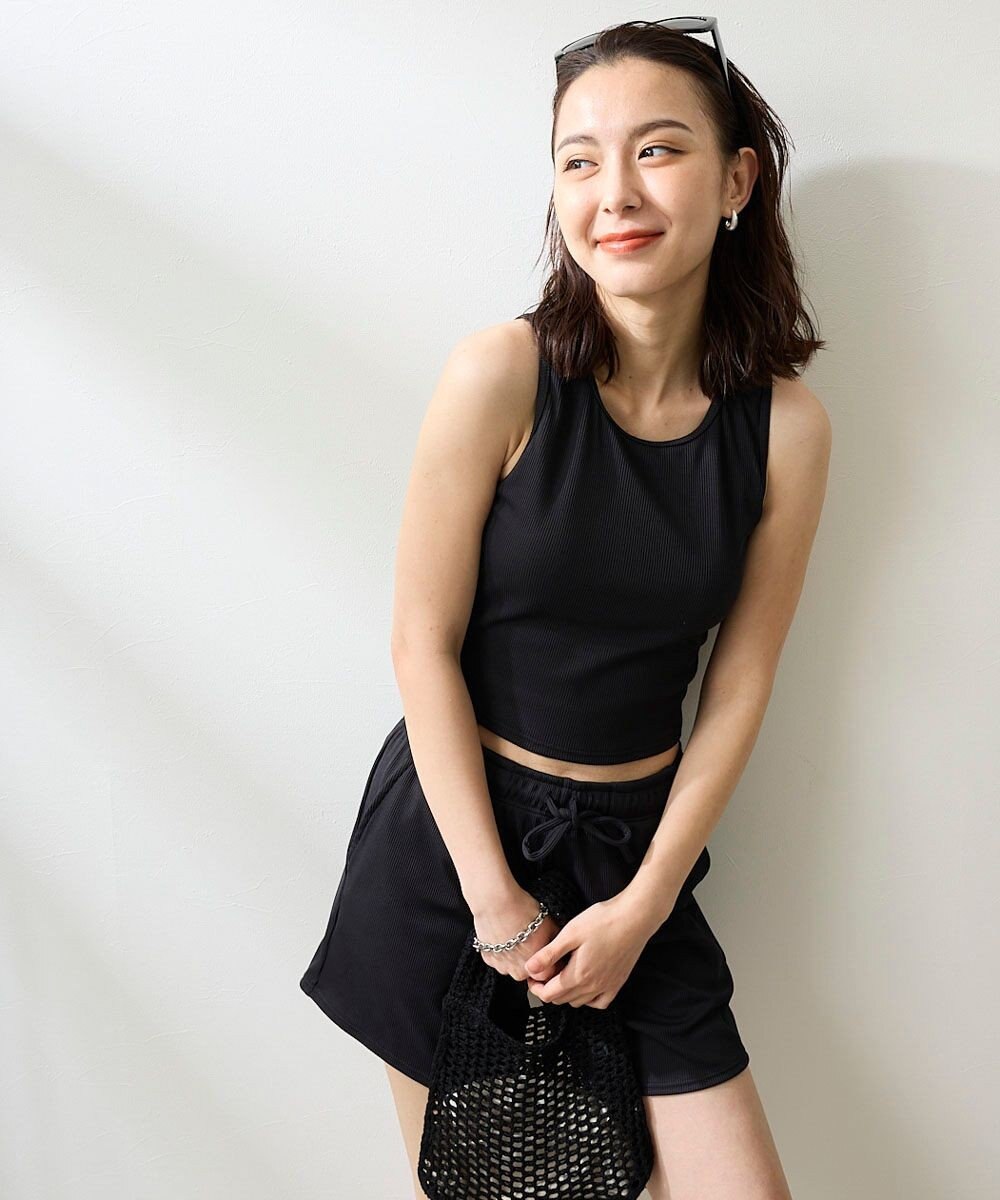 OP／FILA 【ocean pacific】ラッシュガード付き水着4点セット タンキニデザイン 