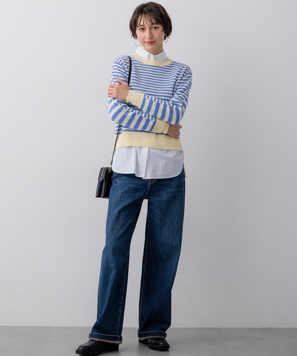 23区 【先行予約】コットンギマ クルーネック ニット 