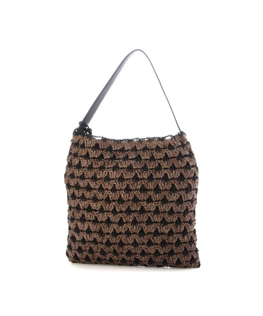 UNBILLION カシュカシュ cachecache / 配色編みワンハンドルトート カゴバッグ 