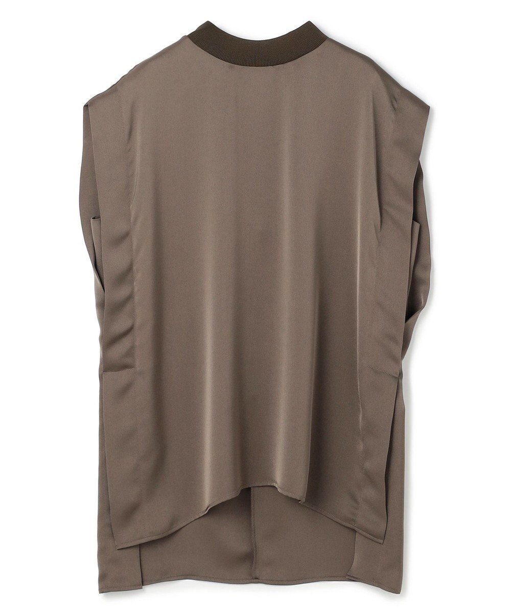 uncrave ライトダブルサテン タックブラウス 