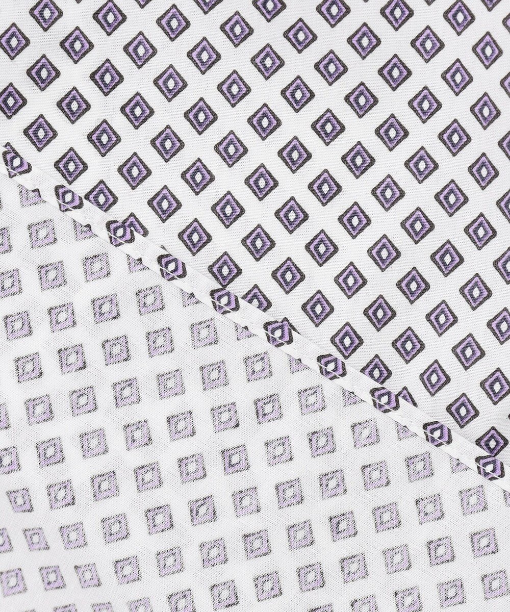 JOSEPH ABBOUD 【オーガニックコットン使用】ジオメトリックパターンシャツ 