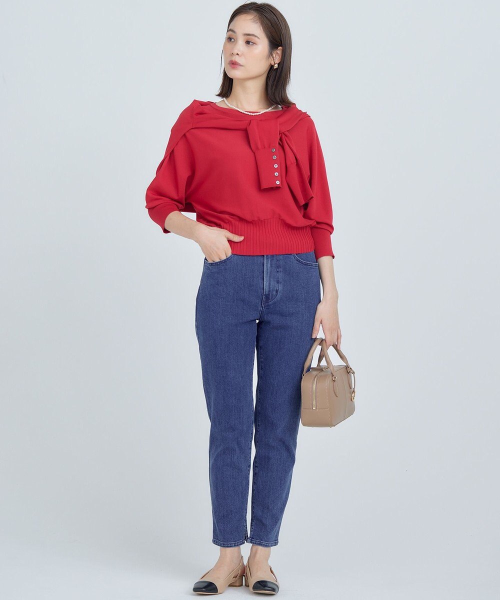 組曲 L 【6色展開・UVケア】クルーネックモダンカーディガン 