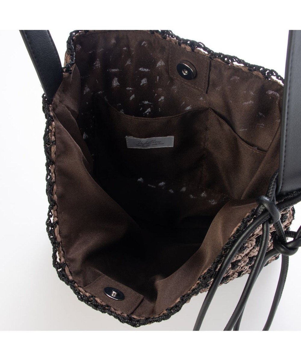 UNBILLION カシュカシュ cachecache / 配色編みワンハンドルトート カゴバッグ 