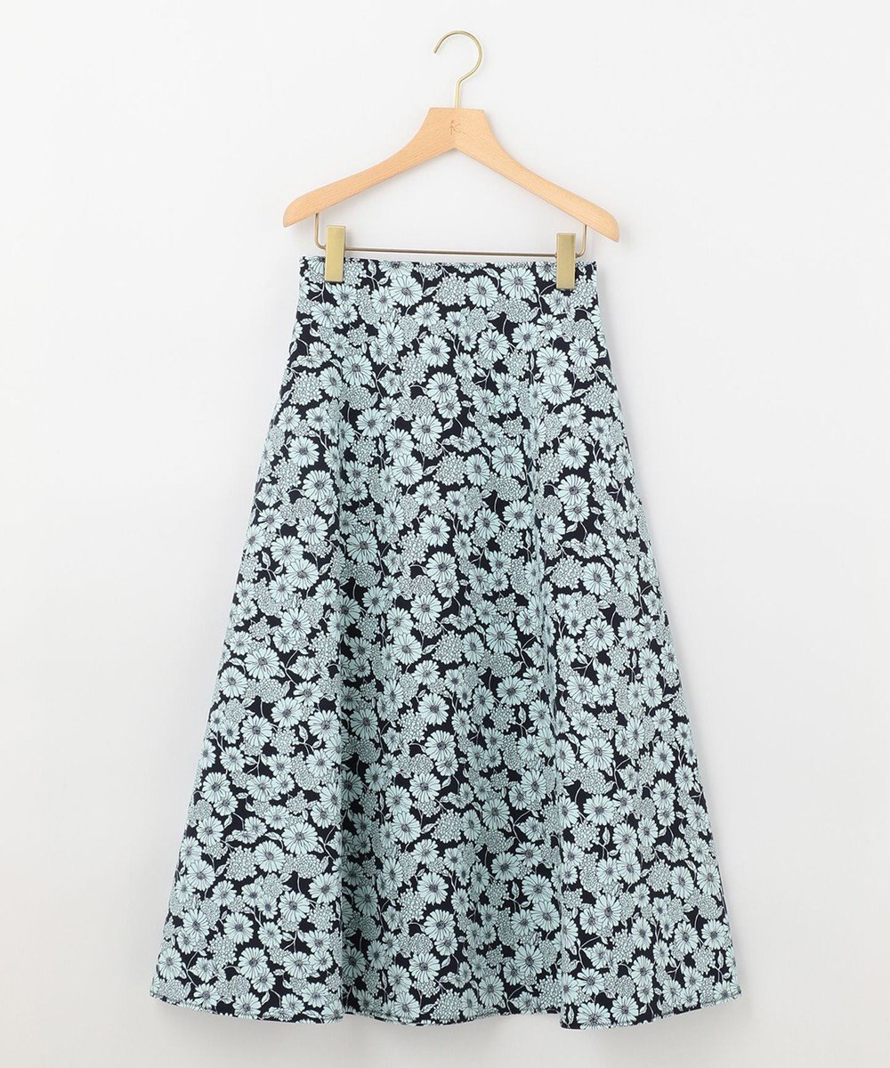組曲 【組曲×setsuko sagittaire】バイカラーフラワープリント フレアスカート 